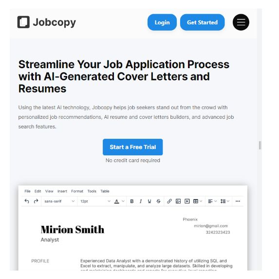 Jobcopy: AI Tool Features, Reviews, Use Cases, Pros & Cons, Alternatives